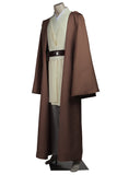 Star Wars Jedi Knight Obi-Wan Kenobi Cosplay Costume With Cloak