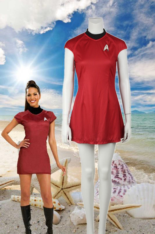 Star Trek Into Darkness Nyota Uhura Red Dress Cosplay Costume