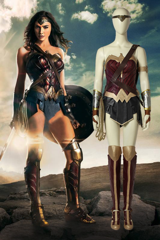 Wonder Woman Diana Prince Cosplay Costume With Boots