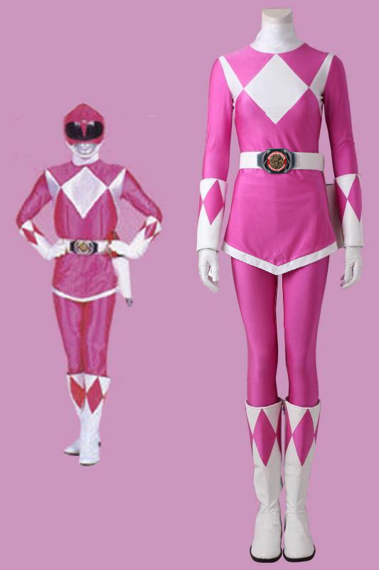 Mighty Morphin Power Rangers Mei Ptera Ranger Cosplay Costume With Boots