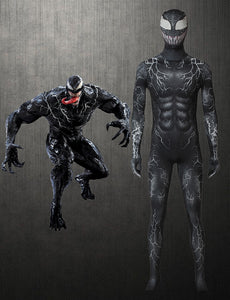 Venom Eddie Brock Black Spiderman Jumpsuit Cosplay Costume