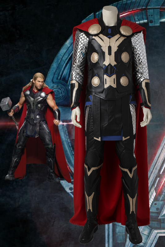 Marvel Avengers Age Of Ultron Thor Odinson Cosplay Costume With Boots