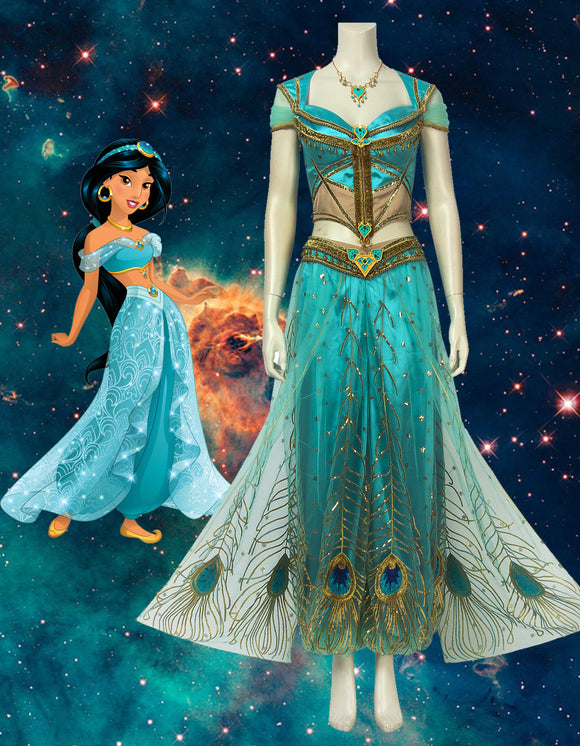 princess jasmine 2019 dress Aladdin 2019 Jasmine Dress Live Action Costume Outfit for Adults