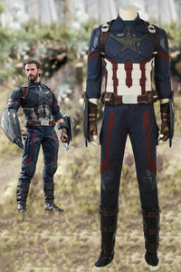 Avengers 3: Infinity War Captain America Steve Rogers Cosplay Costume Battle Damage Design
