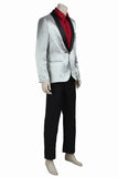Suicide Squad Joker Cospaly Costume Jared Leto Silver Suits