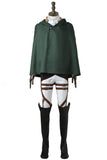 Anime Attack On Titan Survey Corps Levi Rivaille Rival Ackerman Cosplay Costume With Boots