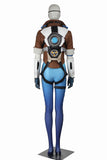 Game Overwatch OW Tracer Lena Oxton Blue Cosplay Costume