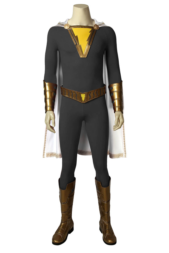 Shazam! Freddy Freeman Dark Gray Cosplay Costume