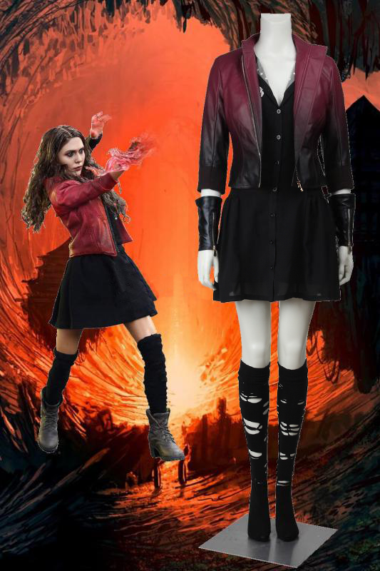 DC Comics Marvel Avengers: Age Of Ultron Scarlet Witch Cosplay Costume