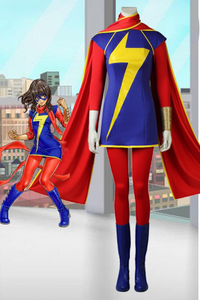 Ms. Marvel Kamala Khan Cosplay Costume With Boots