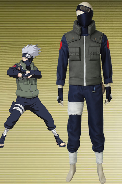 Naruto Hatake Kakashi Cosplay Costume Whole Set Superior Ninja Vest High  Necked Underwear Pants Shoes Props Weapon From Snowleopard, $106.1