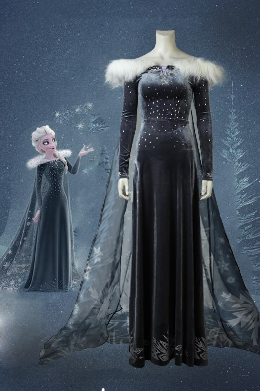 Olaf's Frozen Adventure Anime Elsa Cosplay Costume