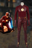 DC TV Drama The Flash Season 2 Barry Allen Cosplay Costume With Boots