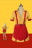 TV Show 2 Broke Girls Caroline Channing Costume Cosplay Waitress Uniform