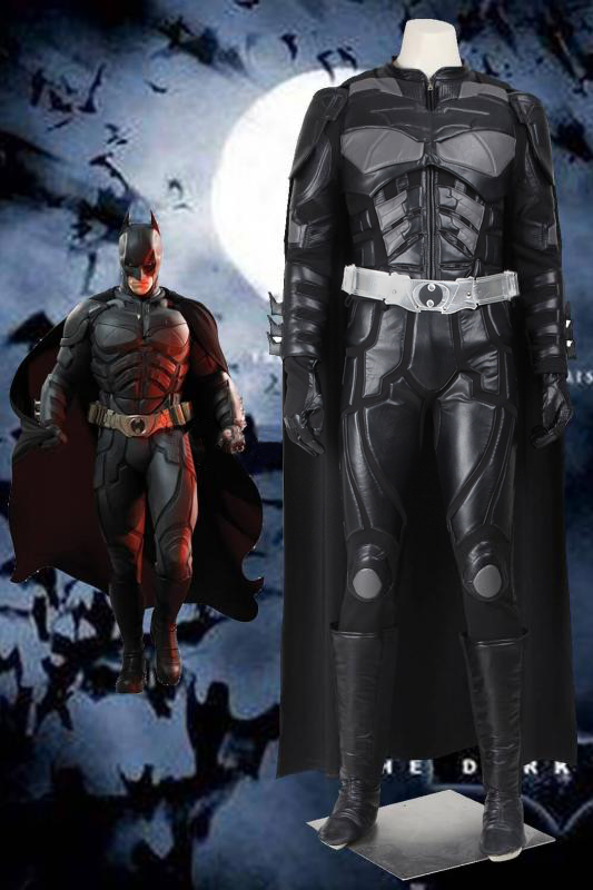DC The Dark Knight Rises Batman Bruce Wayne Cosplay Costume