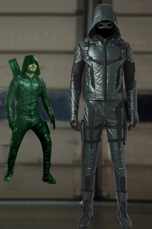 DC Comics Green Arrow Season 5 Oliver Queen Cosplay Costume With Boots