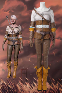 The Witcher 3 Wild Hunt Cirilla Cosplay Costume With Boots