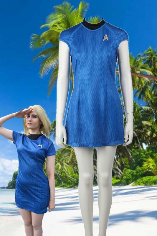 Star Trek Into Darkness Carol Marcus Blue Dress Cosplay Costume – AAACosplay