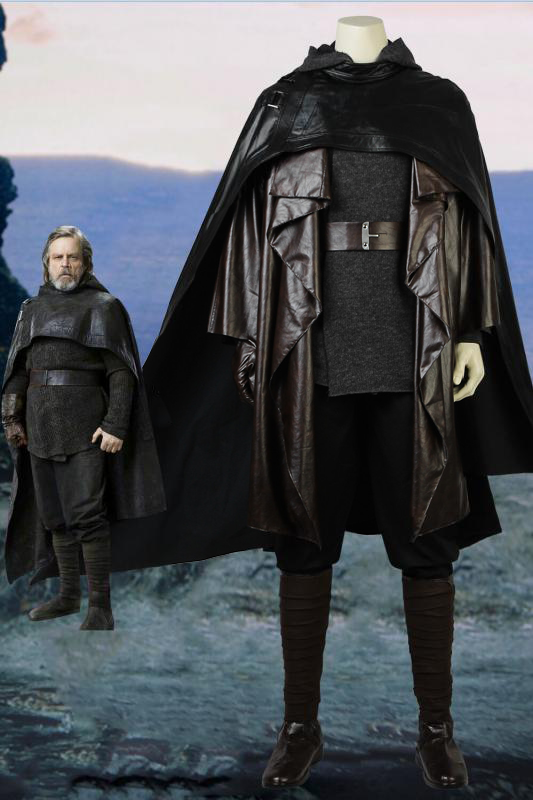 Star Wars: The Last Jedi Luke Skywalker Cosplay Costume With Boots