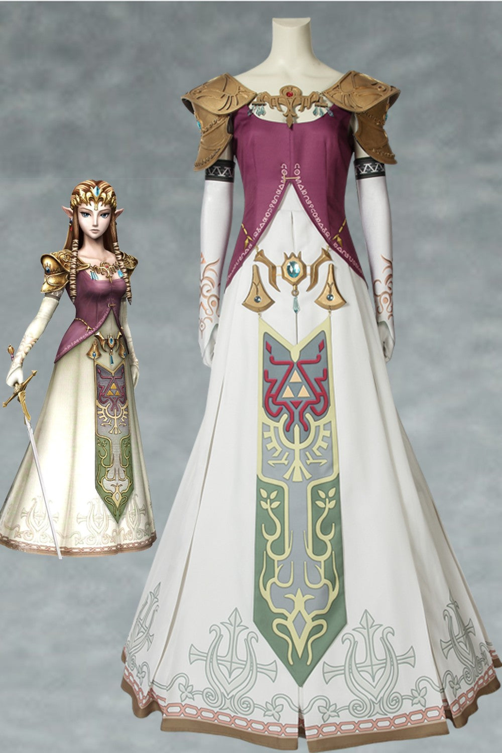 The Legend Of Zelda: Twilight Princess Princess Zelda Cosplay Costume – AAACosplay The Legend Of Zelda: Twilight Princess Princess Zelda Cosplay Costume – AAACosplay
